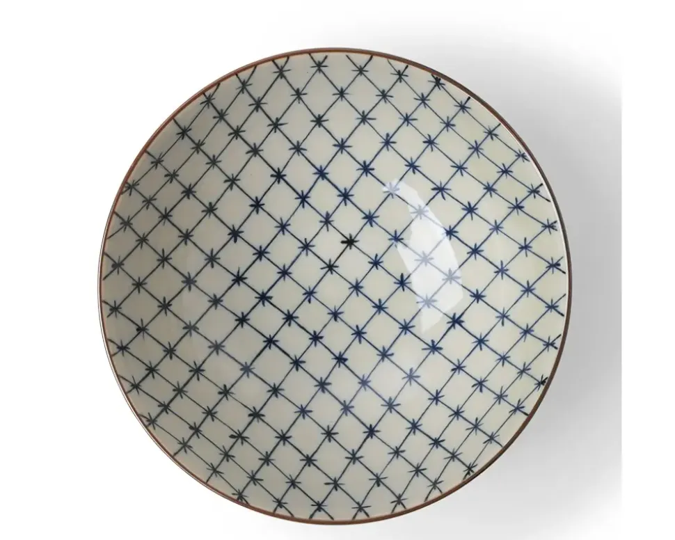 Antique Kimono Lattice Bowl 5-5/8"