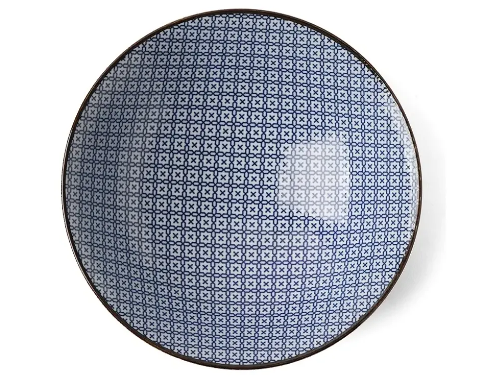 Blue & White Mosaic 9.75" Bowl