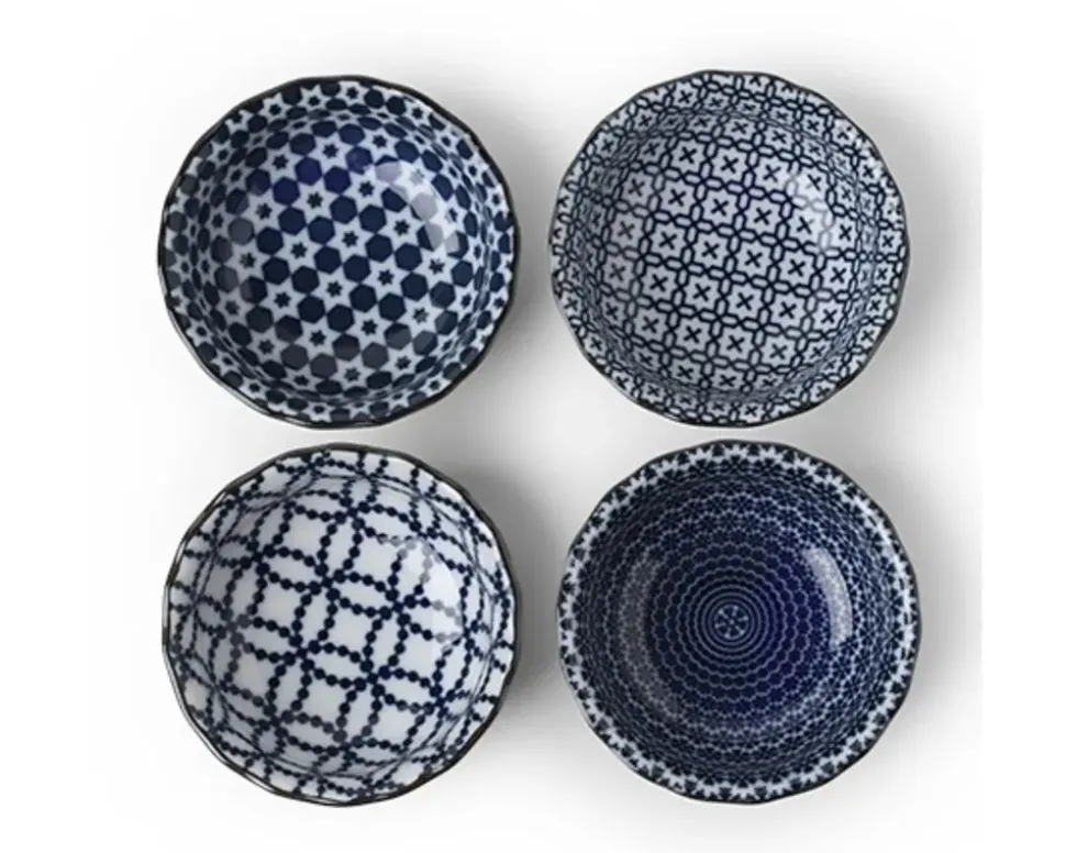 Blue & White Sauce Dish Set