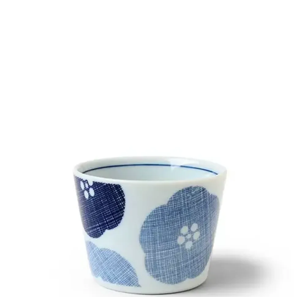 Blue Textile Petals Soba Cup