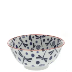 Bowl Blue Dragonfly 6"
