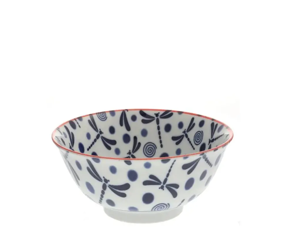 Bowl Blue Dragonfly 6"