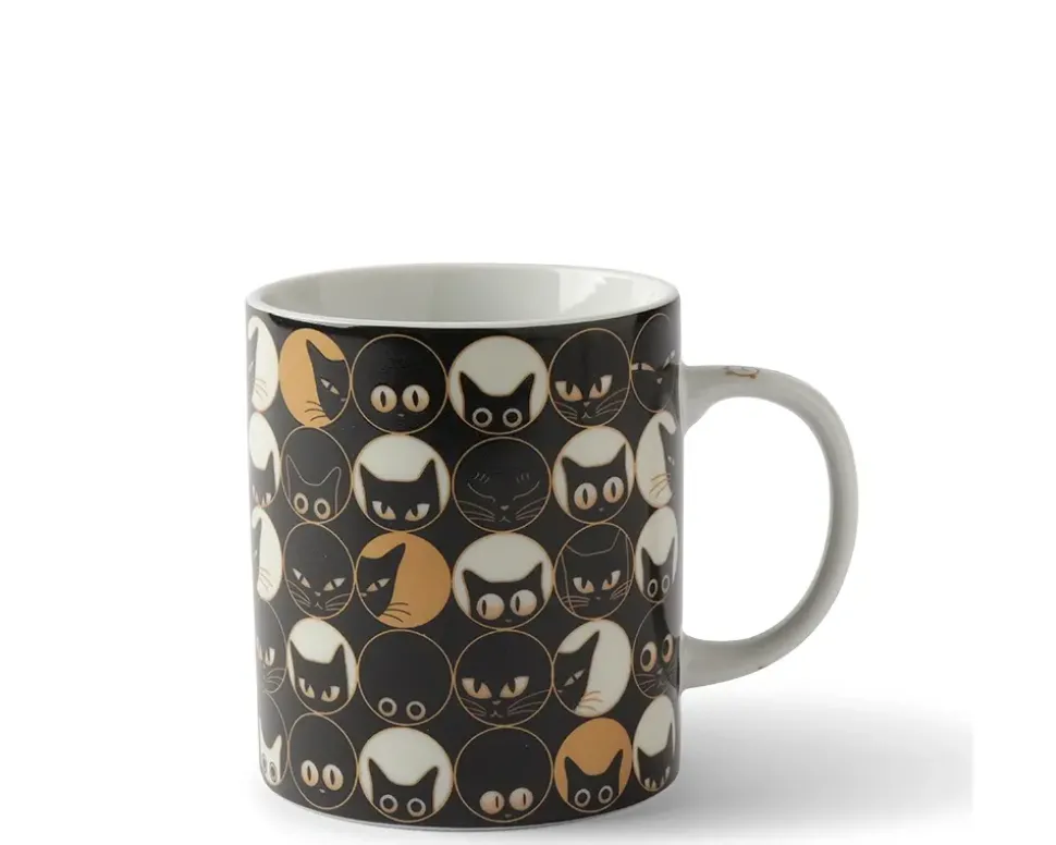 Cat Eyes 8 Oz. Mug - Black