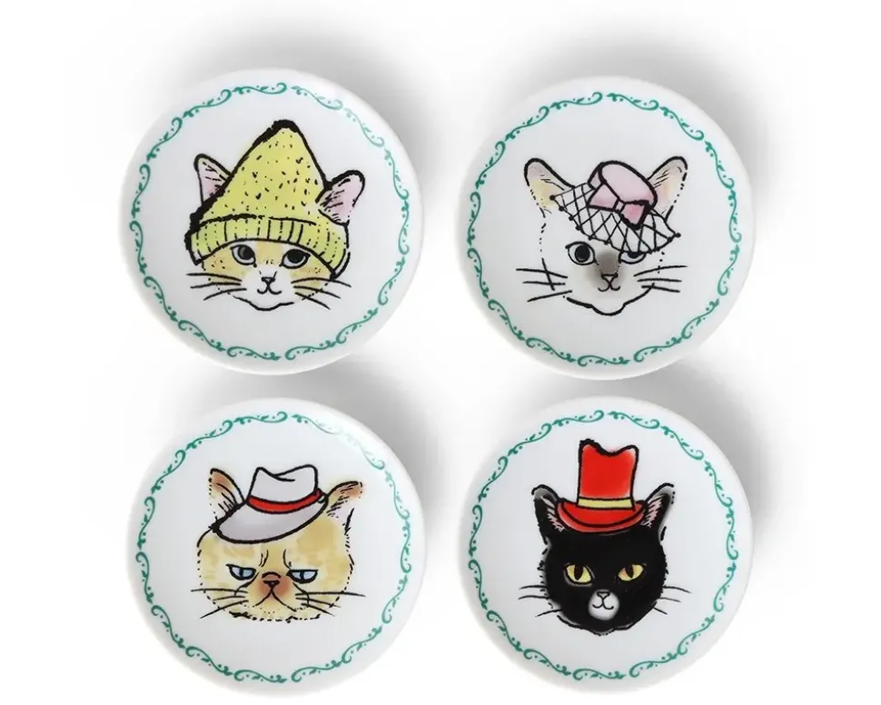 Cats In Hats Mini Plate Set