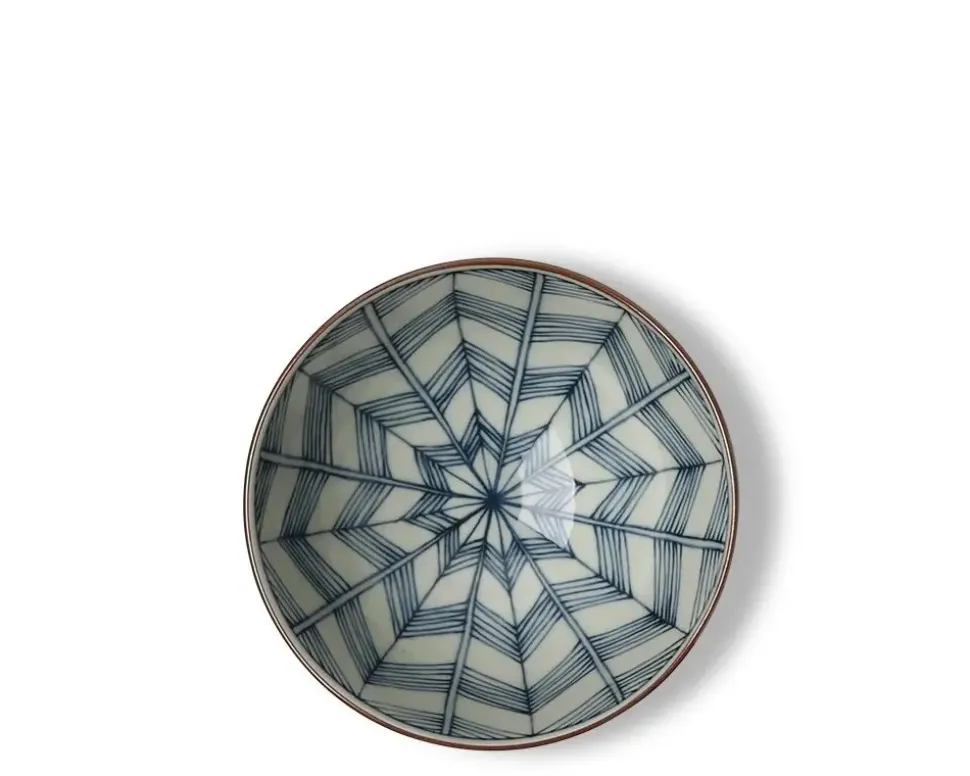 Celadon Chevron 4.5" Rice Bowl