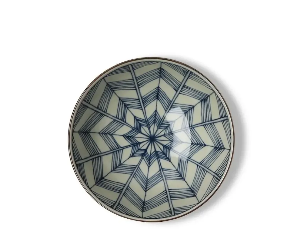 Celadon Chevron 5.5" Rice Bowl