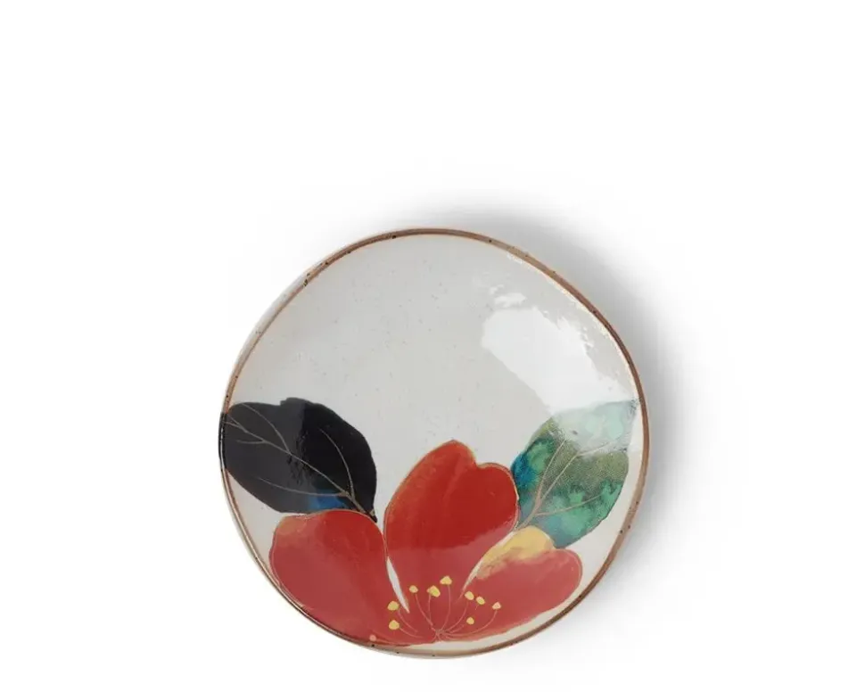 Floral Mini Plate Red