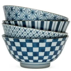 Four Pattern 6" Bowl Set