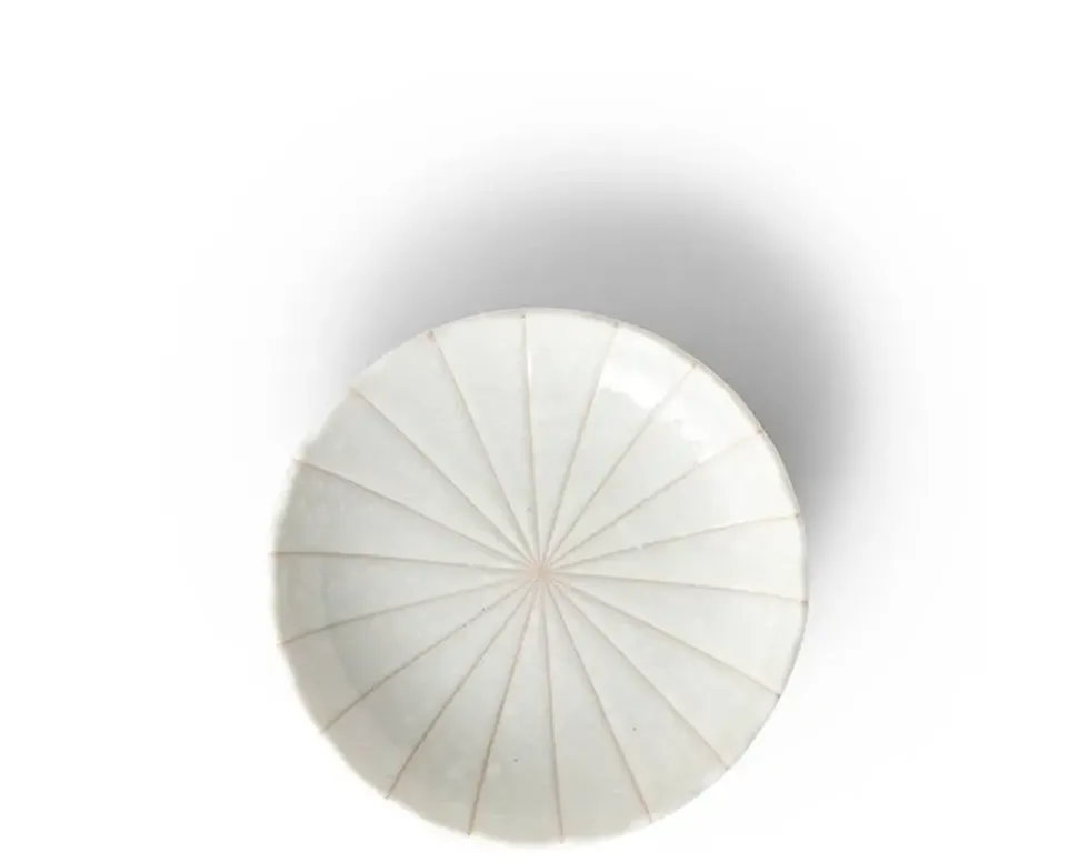 Kasa Lines White 4.75" Plate