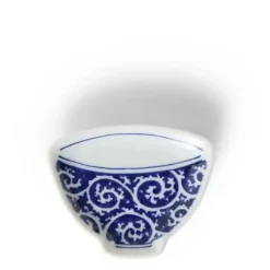 Mini Plate 3.75" Blue & White Teacup Karakusa