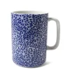 Mug Blue & White Mums 16 Oz.