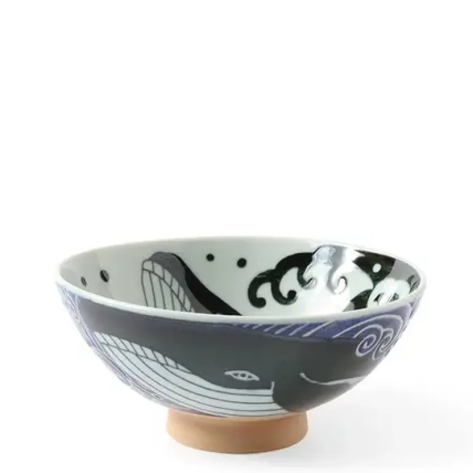 Rice Bowl Blue Whale Waves (Xl) 5-3/4"