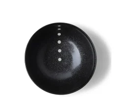 Satin Black White Dots 5-1/8