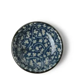 Sauce Dish 3-5/8" Indigo Floral Arabesque