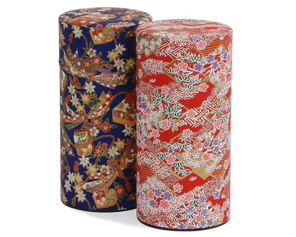Washi Paper Tea Canister